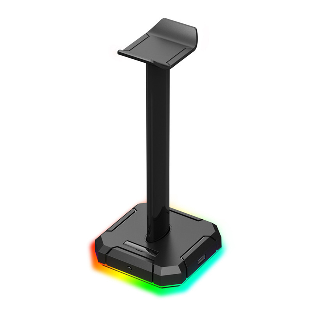

HA300 RGB Headphone Headset Stand with 4 Ports USB Hub Non-Slip Rubber Base, 501 Original