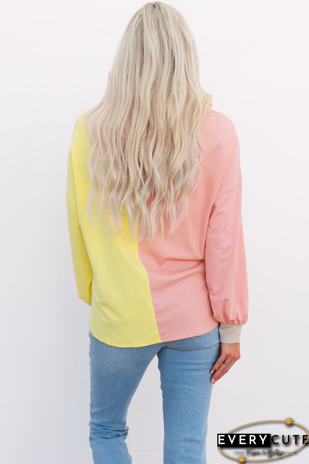 Multicolor Color Block Pocketed Button Down Shirt Jacket with Hood