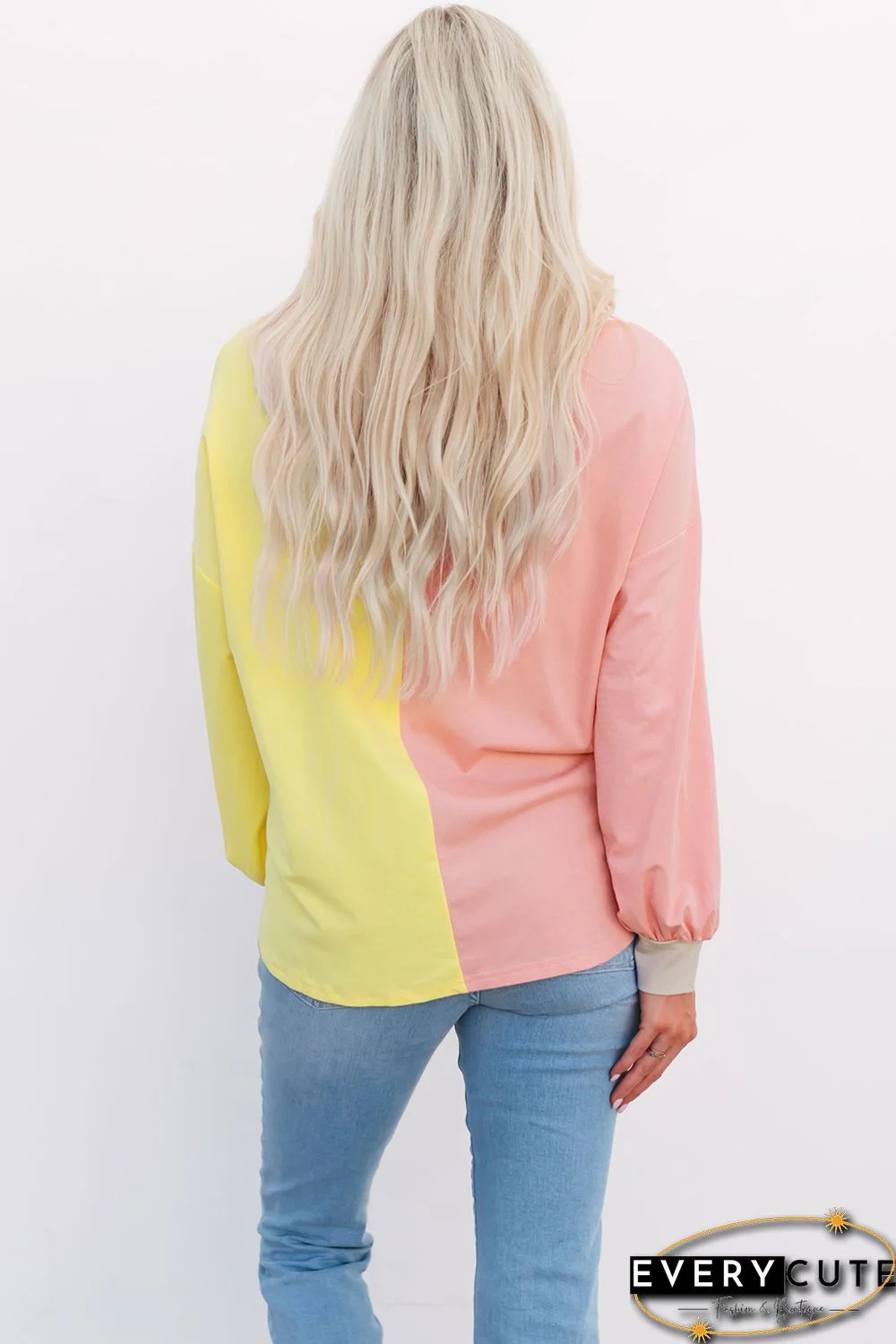 Multicolor Color Block Pocketed Button Down Shirt Jacket with Hood