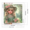 Fille-Partial sp&eacute;cial diamant peinture-30 * 30cm