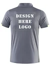 3pcs Men'S Custom Photo/Logo Golf & Gym Shirts - Quick-Dry Breathable Button-Up Collar, Personalized Athletic Tops for Running, Sports Events - All-Season Comfort Fit- Ideal for Teams, Corporate Gifts, Personal Use, Golf Shirt