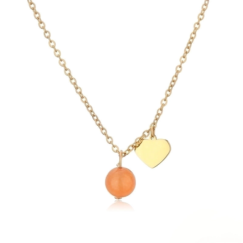 Casual Minimalist Heart Shape 304 Stainless Steel Gold Plated Plating Inlay Pendant Necklace