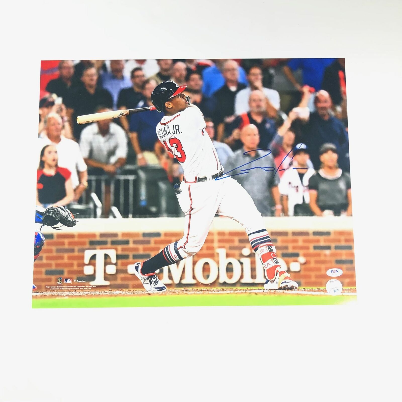 Ronald Acuna Jr. signed 16x20 Photo Poster painting PSA/DNA Atlanta Braves Autographed