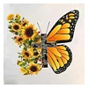 Diamond Painting -DIY Round Drill Sunflower Butterfly