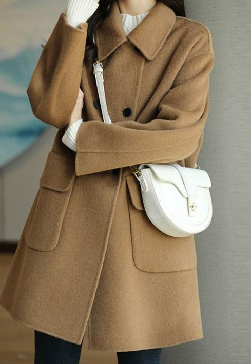 Autumn and winter thick warm and thin coat woolen coat