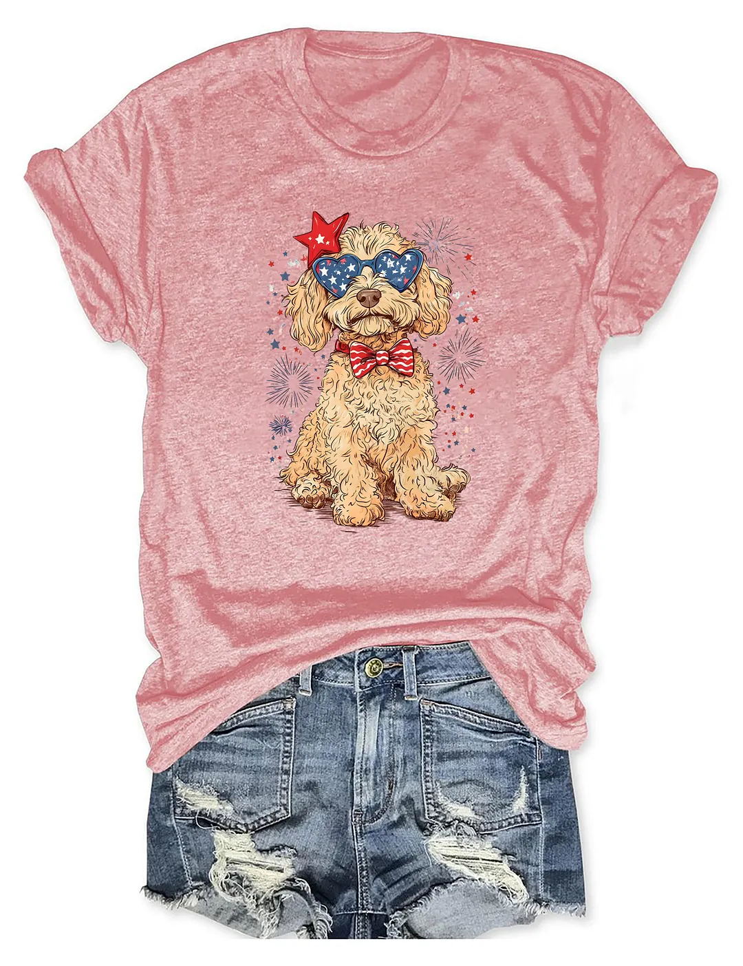 Goldendoodle Patriotic T-shirt