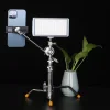 Mini Desktop Magic Leg Stand Mobile Phone Video LED Fill Light Stand With 360 Degree Rotating Crossbar Small Gimbal With Mobile Phone Clip Small C Stand