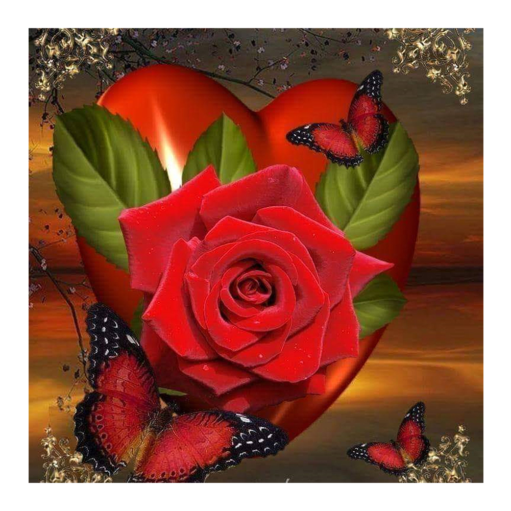

Love Rose - Round Drill Diamond Painting - 35*35CM, 501 Original