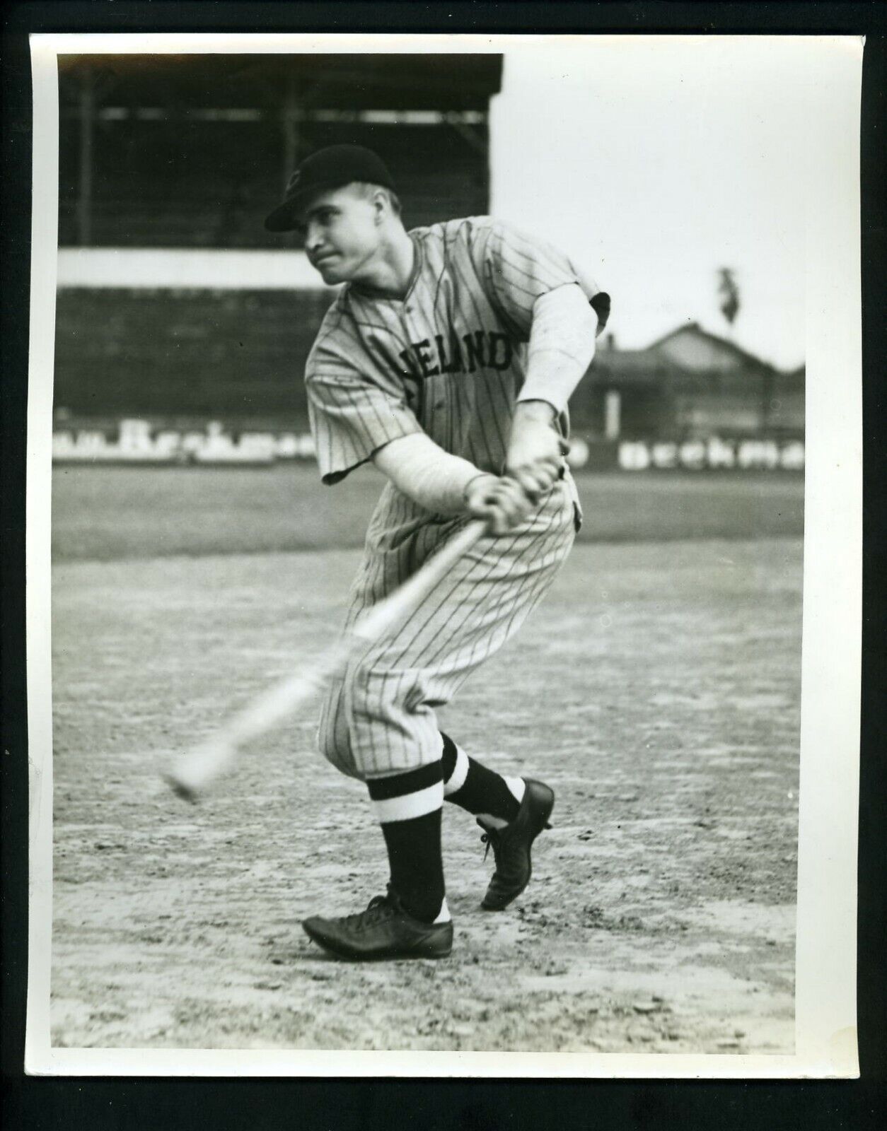 Bob Garbark 1935 TYPE 1 Press Photo Poster painting Cleveland Indians