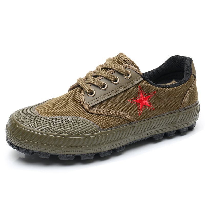  Men's Outdoor Sports Work Canvas Red Five  Star Shoes
