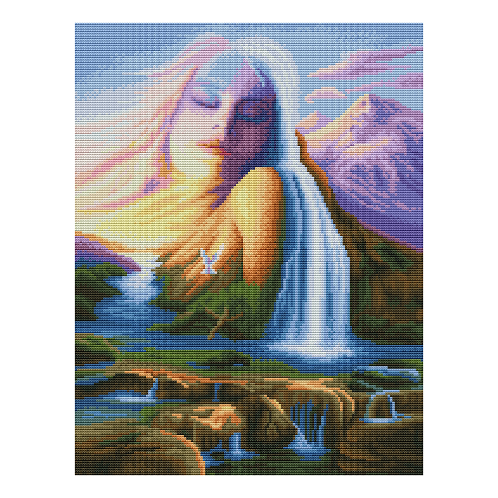 

Landscape - 11CT Stamped Cross Stitch - 50*40CM, 501 Original