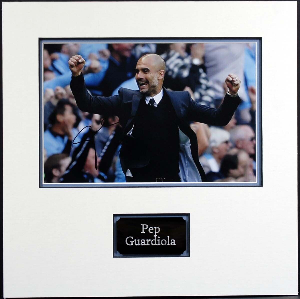 Pep GUARDIOLA Signed & Mounted 12x8 Photo Poster painting 1 AFTAL COA Manchester City Man City