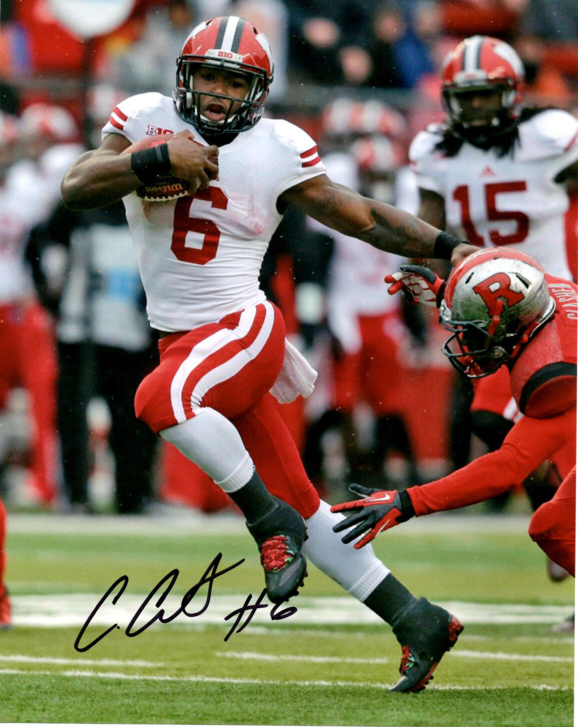 Corey Clement Wisconsin Badgers signed autographed 8x10 football Photo Poster painting a