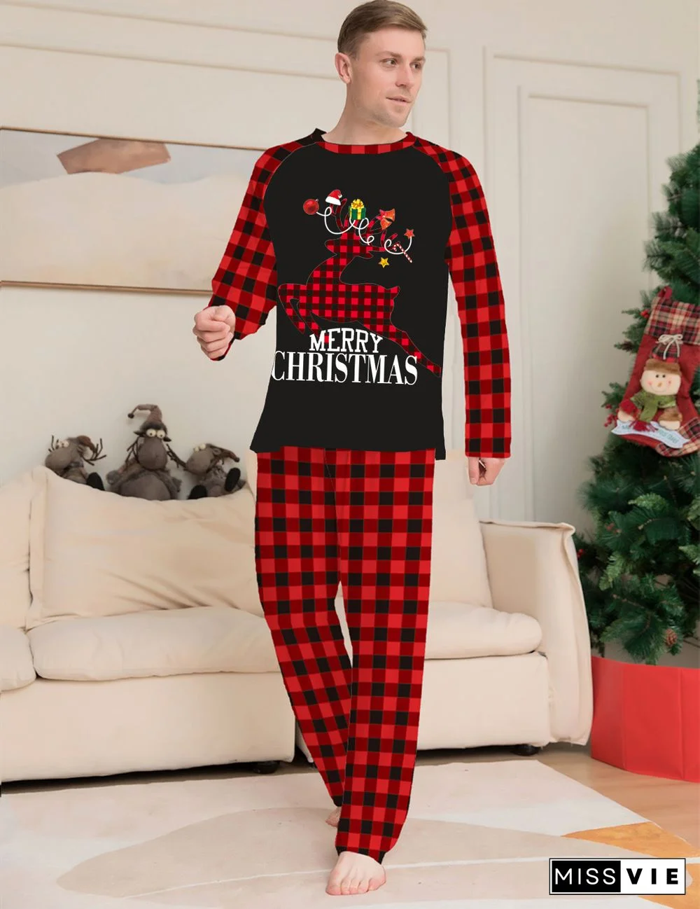 Christmas Father Mother Kids Clothes Sleepwear Pj's Set