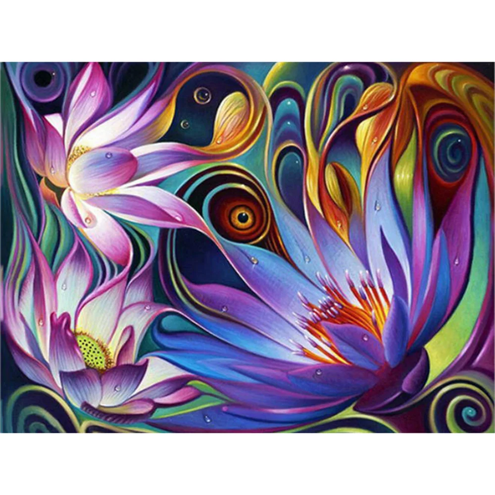 Diamond Painting - Full Round/Square Drill - Abstract Flower(30*40 - 50*60cm)