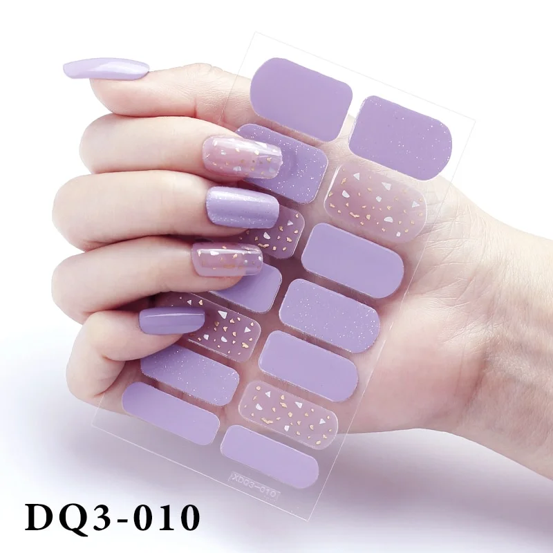 Churchf Nail Stickers Fashion Design Nail Polish Stickers Full Cover Nail Decorations for Manicure Self Adhesive Decals for Nails-Nail Inspo
