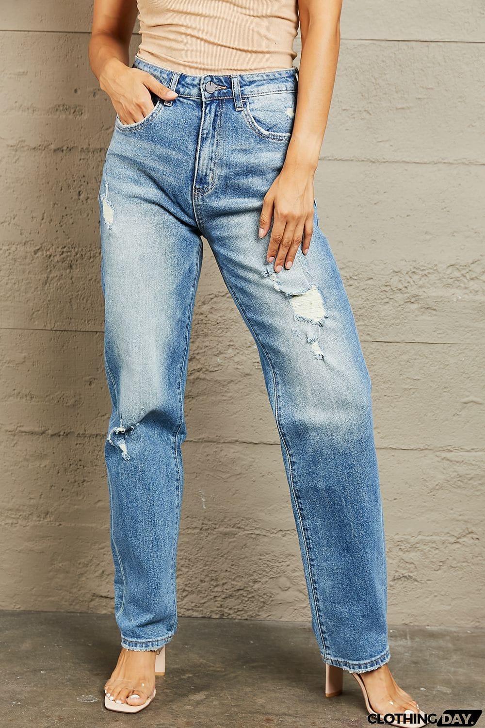 BAYEAS High Waisted Straight Jeans