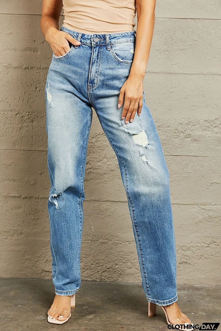 BAYEAS High Waisted Straight Jeans