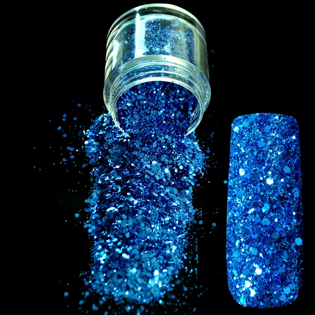 Snow White Glitter Nail Art Tool DIY Glitter Mix Manicure 3D Powder Small Pentagon Sequins Nail Supplies Decoration 270-Nail Inspo