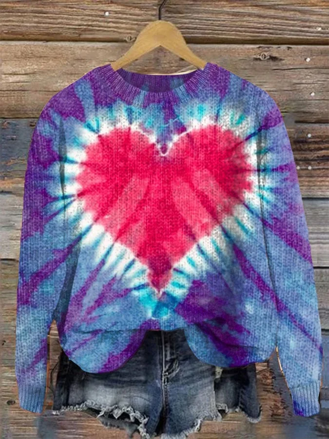 Women's Valentine's Day Hearts Knitted Sweater