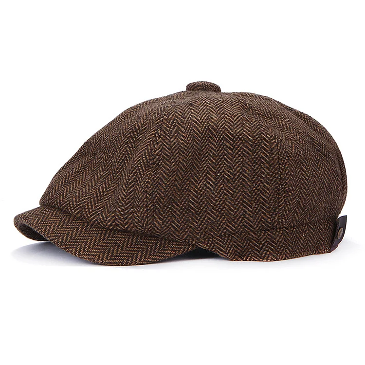 BrosWear Men's Retro Fashion British Gentleman Octagonal Hat