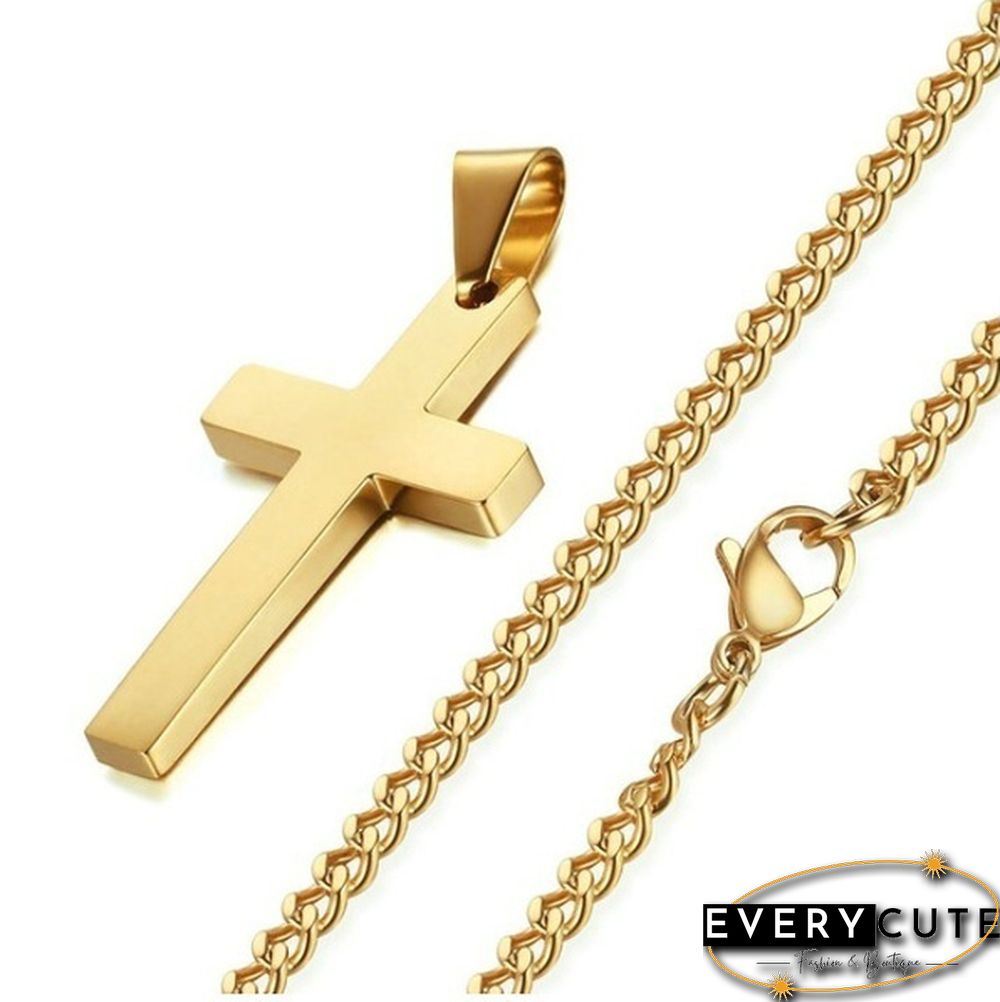 Fashion Simple Cross Pendant Necklace Cross Necklace Jewelry for Men Christmas gift