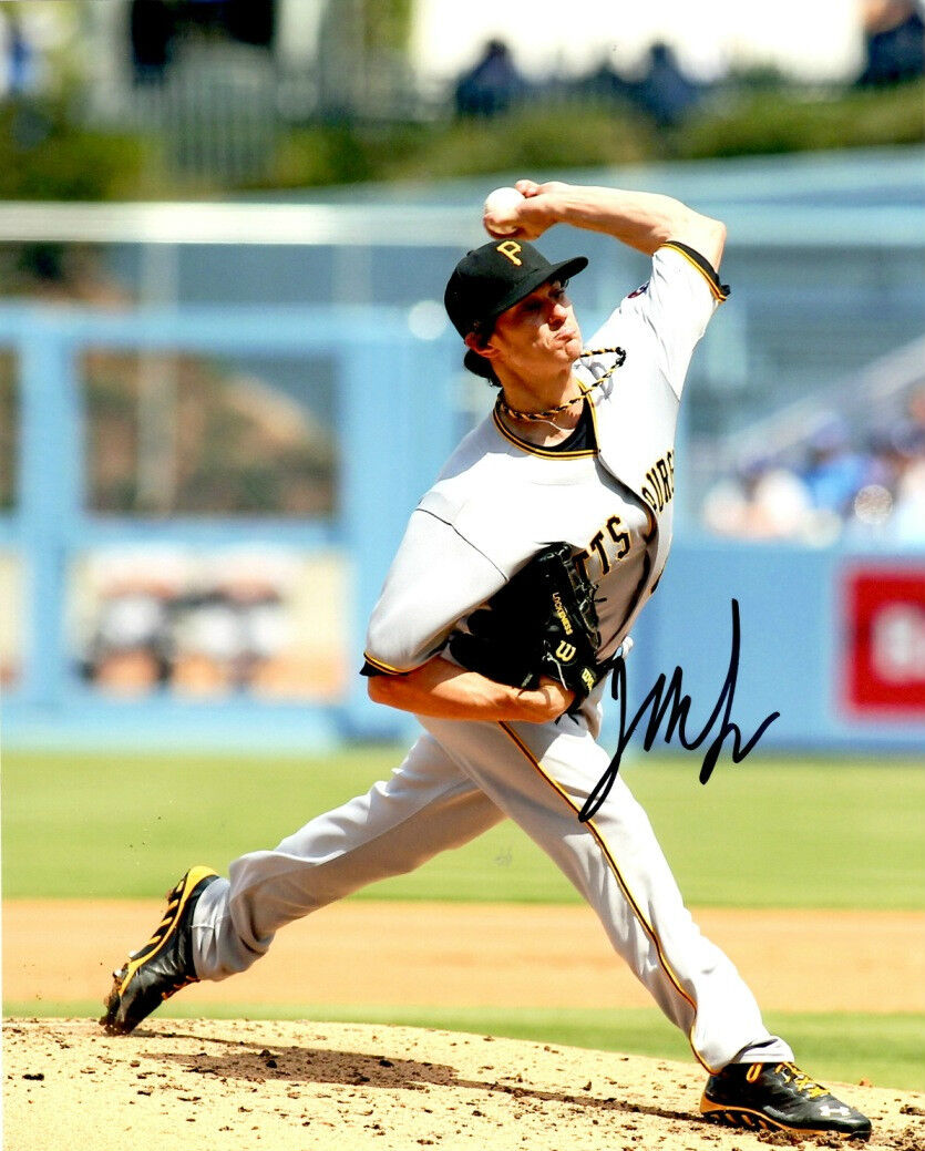 Signed 8x10 JEFF LOCKE PITTSBURGH PIRATES Photo Poster painting- COA