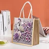 Diamond Painting Einkaufstasche Diamond Tote Handtasche Teilbohrer (Pfau)
