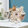5D DIY Special Shape Diamond Painting Desk Ornament Handmade Clock Kit(Tea Time)
