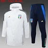 Joyfball 2024/2025 Italy Cotton Jacket White Soccer Jersey 