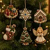 6pcs/set DIY Diamond Special Shape Pearl Art Hanging Acrylic Christmas Tree Ornament Kit