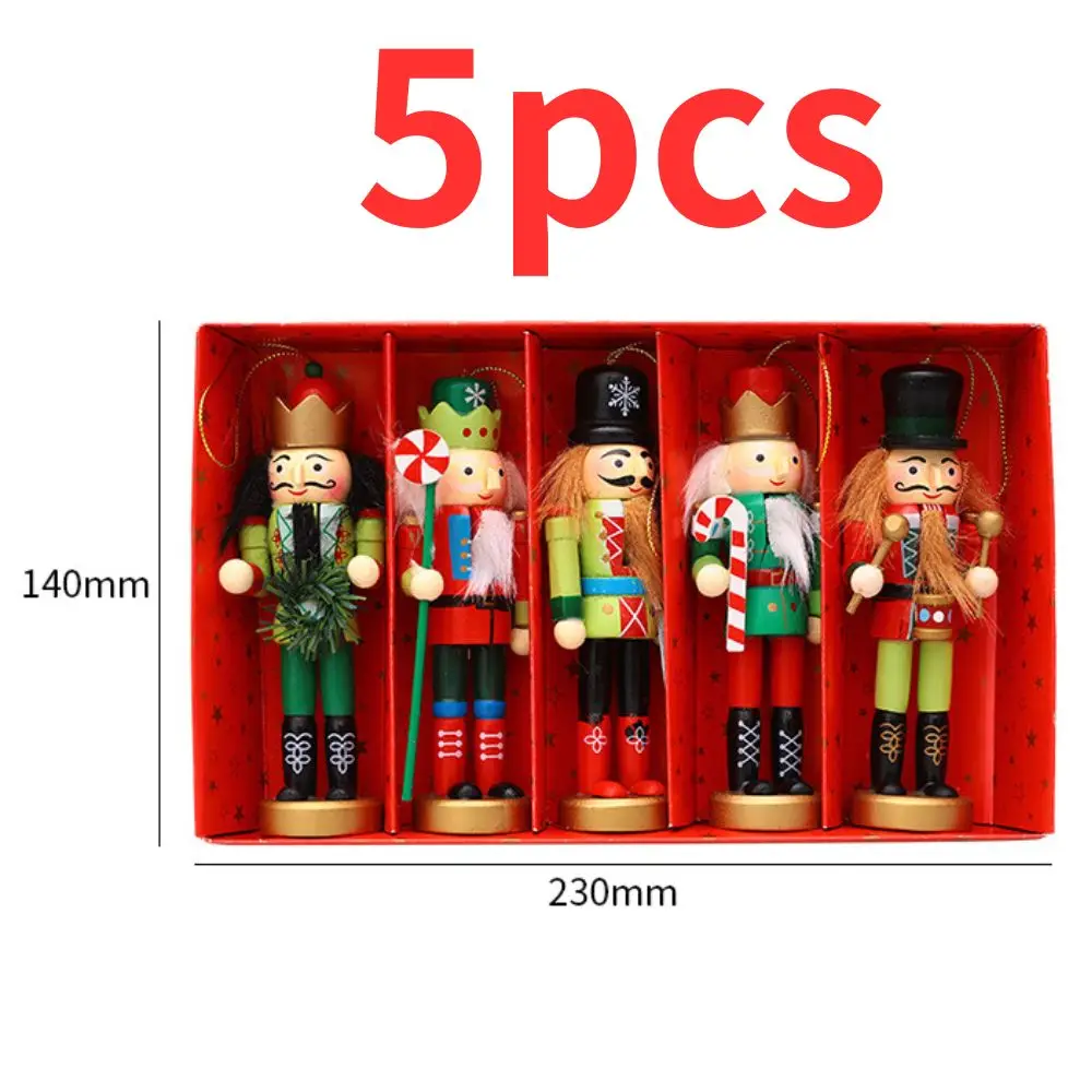 Tegooe Classic Wooden Nutcracker Soldier Miniatures - Christmas Desktop Ornaments