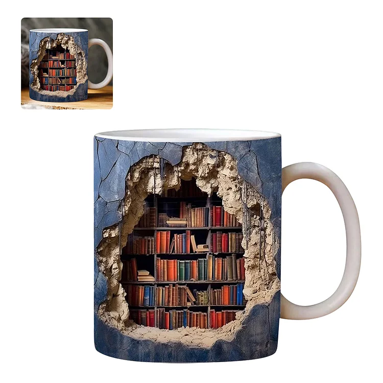 Bookshelf Coffee Mug A gbfke