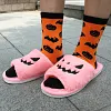 Chaussons d'Halloween Visage de Citrouille