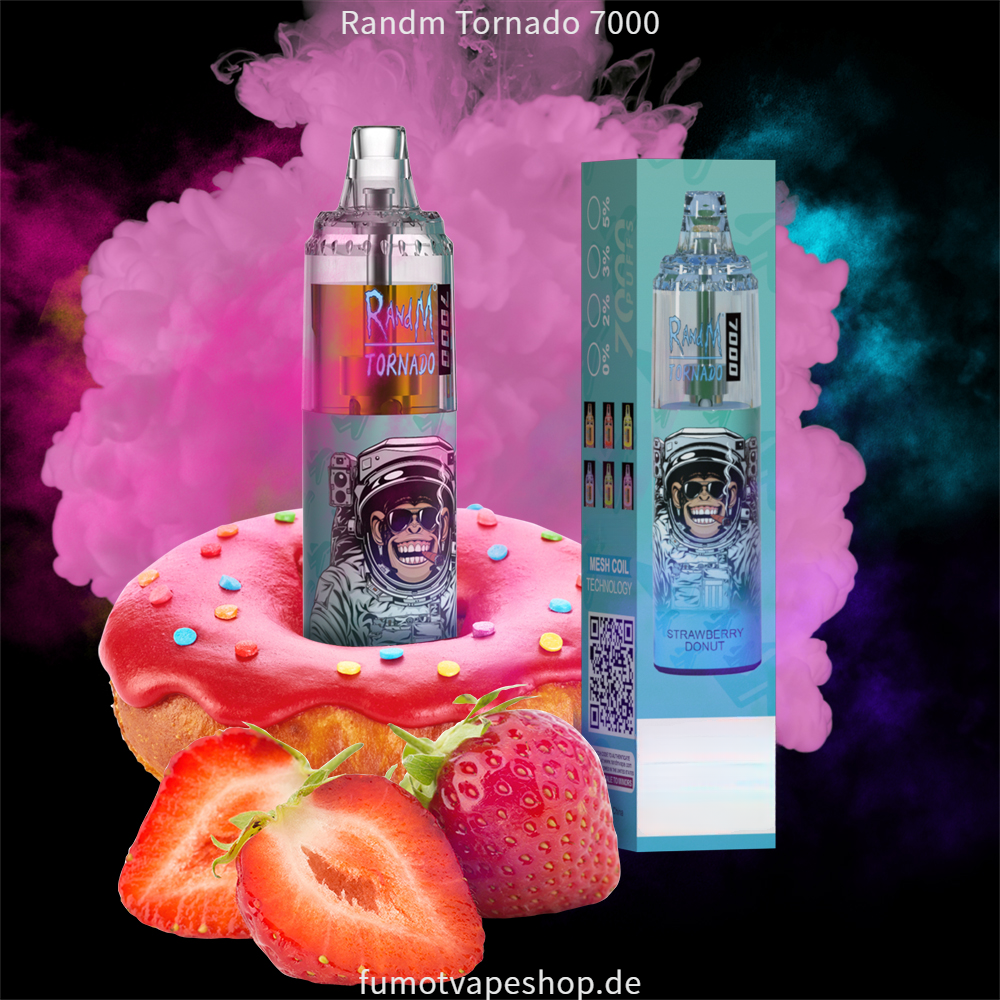 Randm Tornado 7000 ERDBEER-DONUT  fumotvapeshop