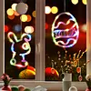Easter Window Lights 2 Pack Easter Egg and Bunny Shaped Battery Operated Indoor Lights Holiday Decorations for Indoor Outdoor Party Decor