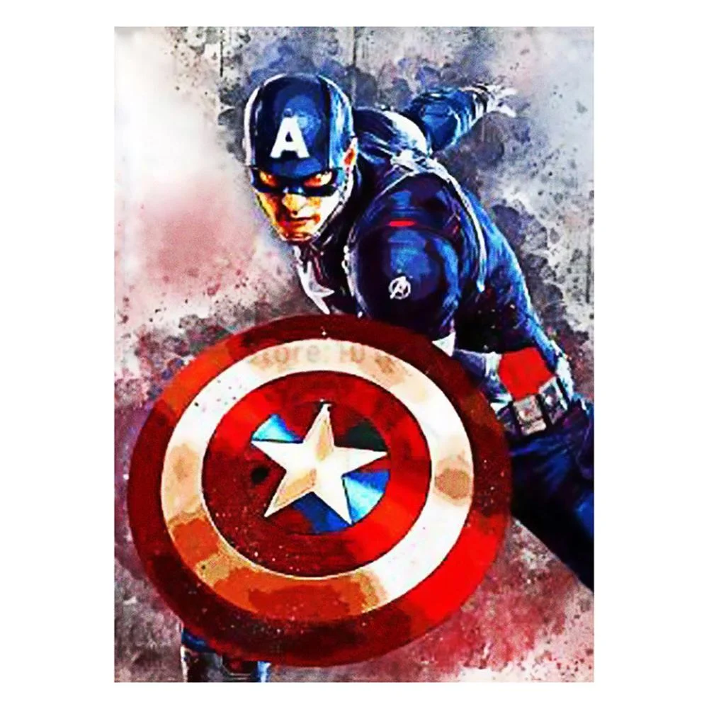 Full Round Diamond Painting Marvel Characters Captain America (40*30cm)