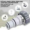 Threaded Connection Pumps Leak-proof Pool Hose Conversion Connector for 1.5&1.25 Inch Hoses Multi-Use for Swimming Pools Outdoors Activities Water Play
