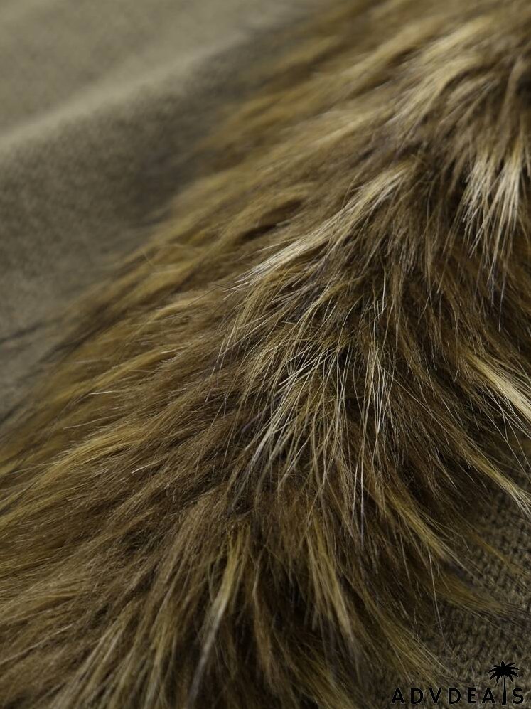 Fuzzy Trim Shawl Scarf