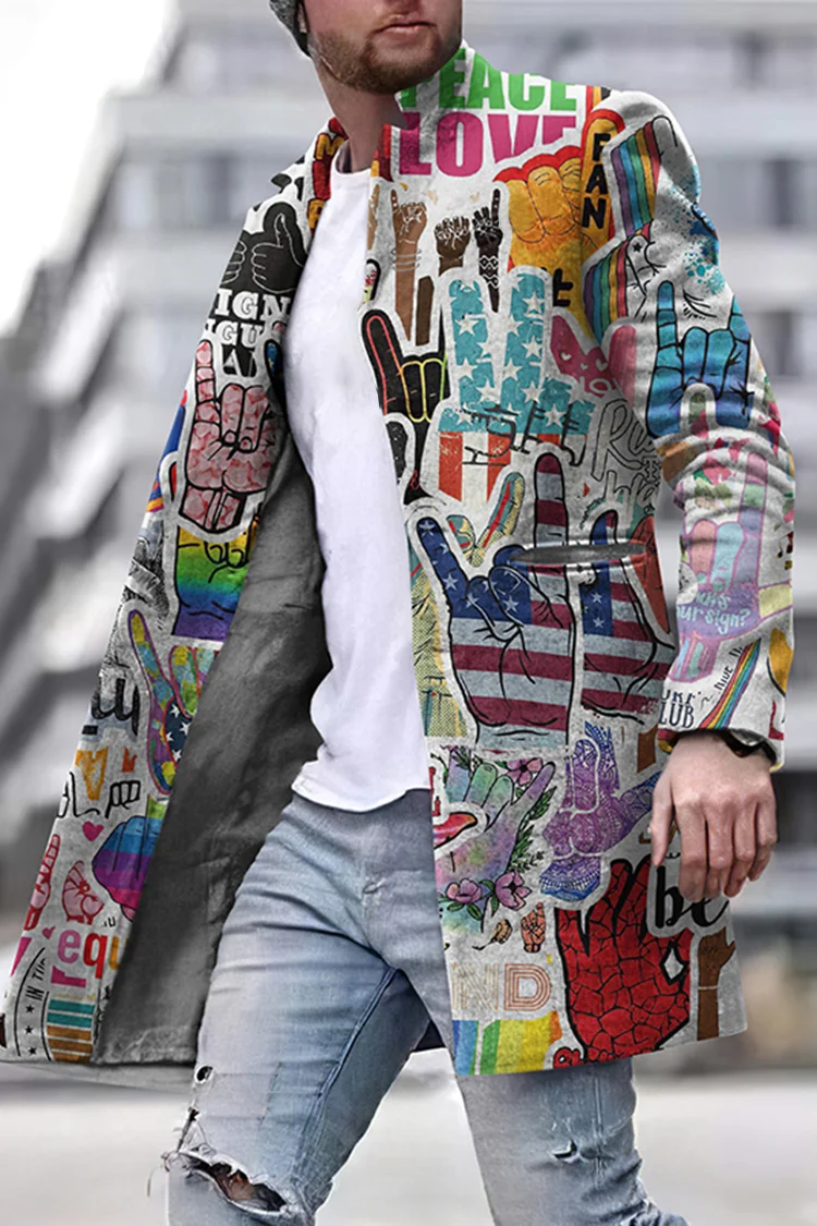 Tiboyz Fashion Street Love And Peace Coat