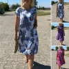 Robe en lin-coton imprim&eacute;