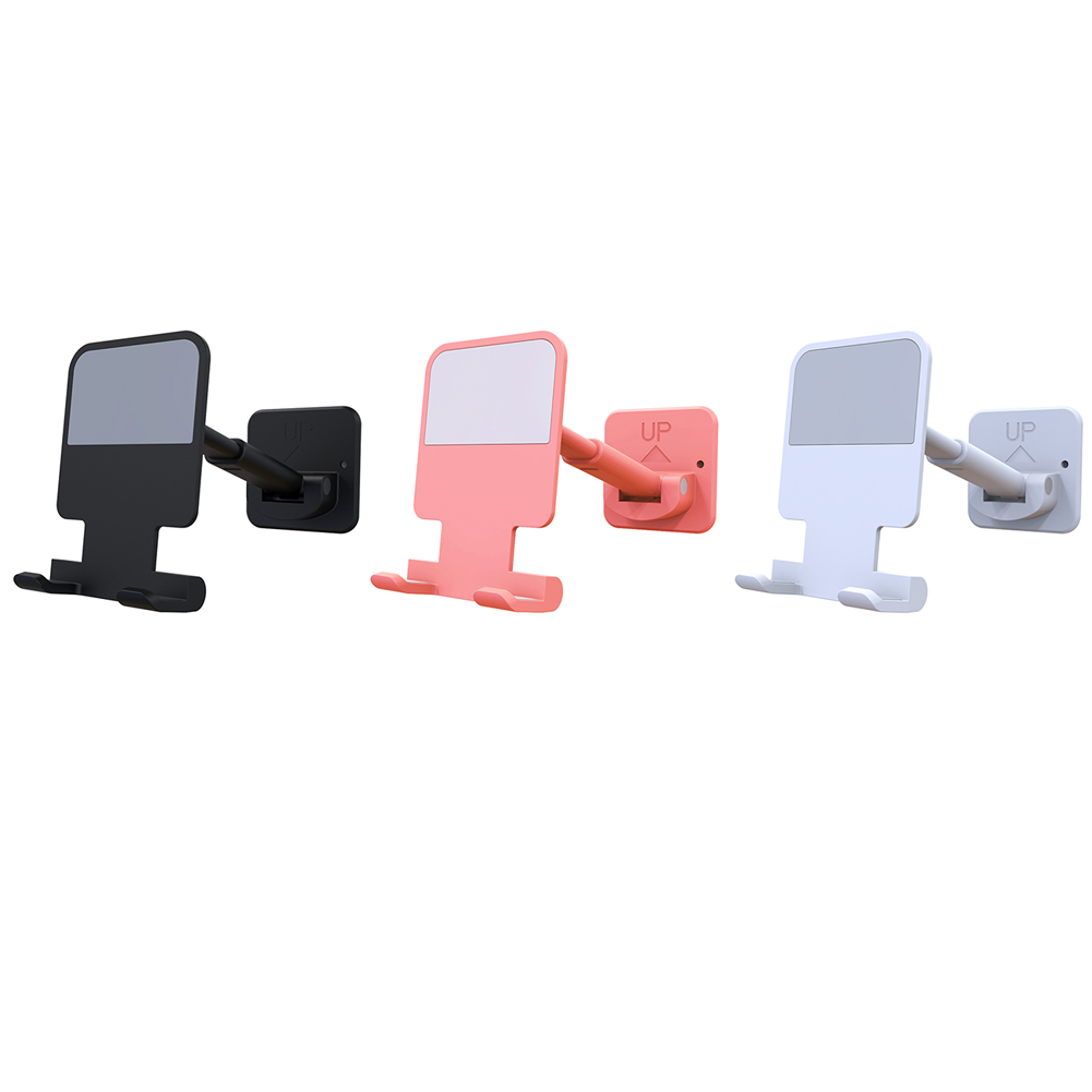

Wall Mount Adhesive Mobile Phone Holder Watch TV Adjustable Foldable Stand, Pink, 501 Original