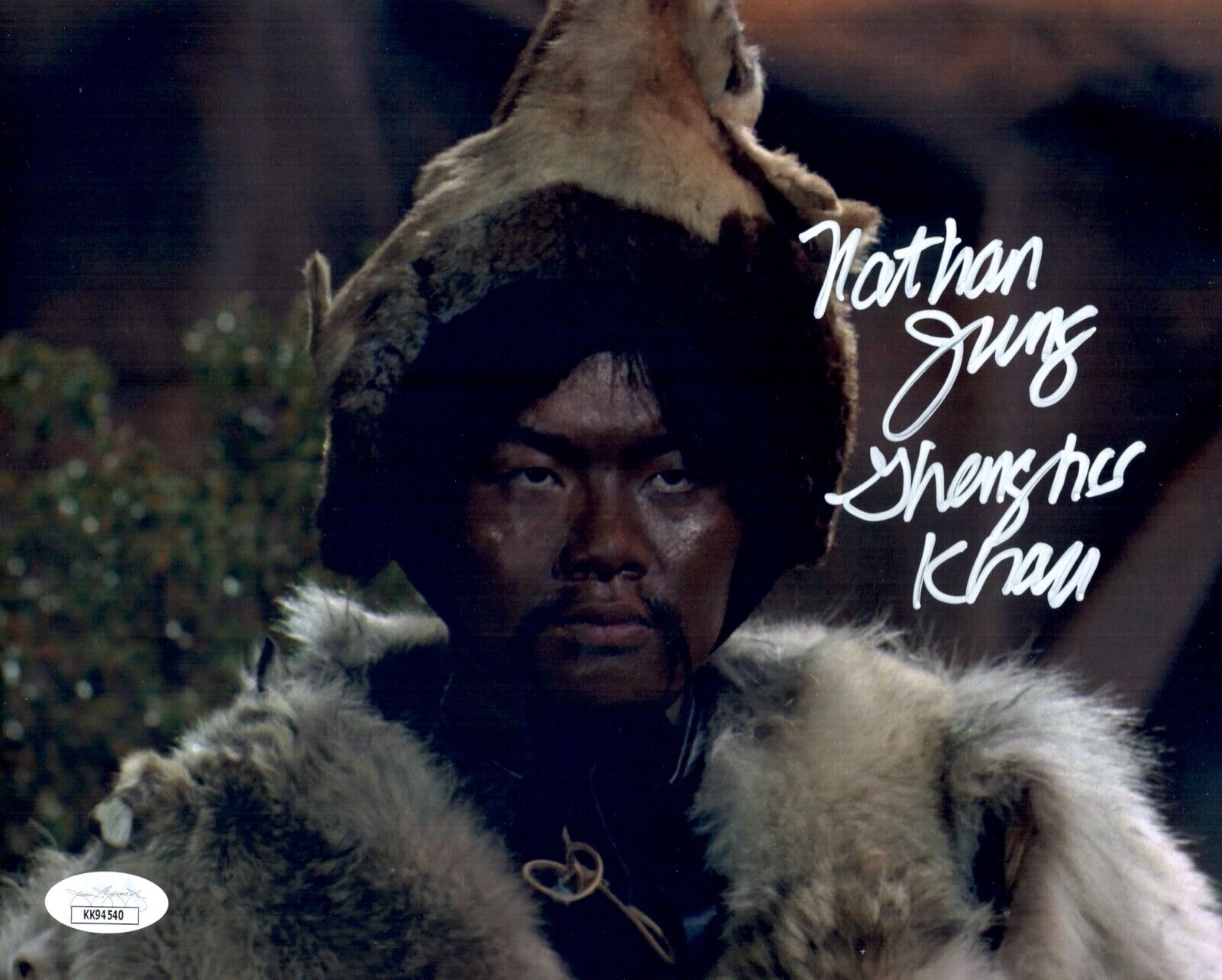 NATHAN JUNG Signed STAR TREK 8x10 GENGHIS KHAN Photo Poster painting Autograph JSA COA Cert