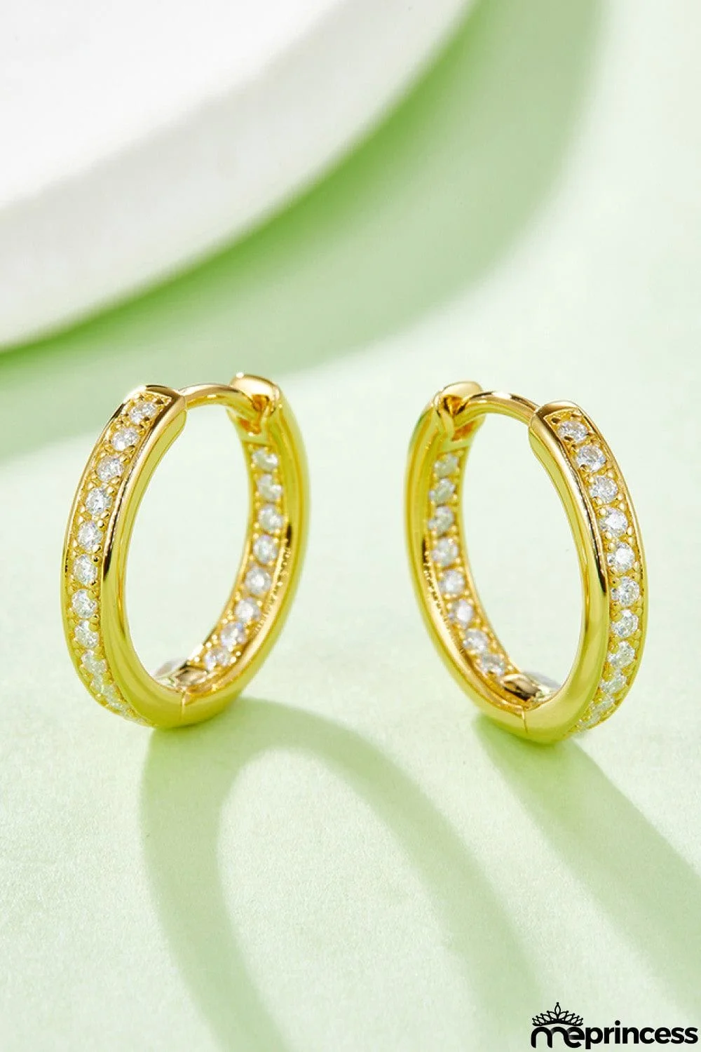 Moissanite 925 Sterling Silver Huggie Earrings