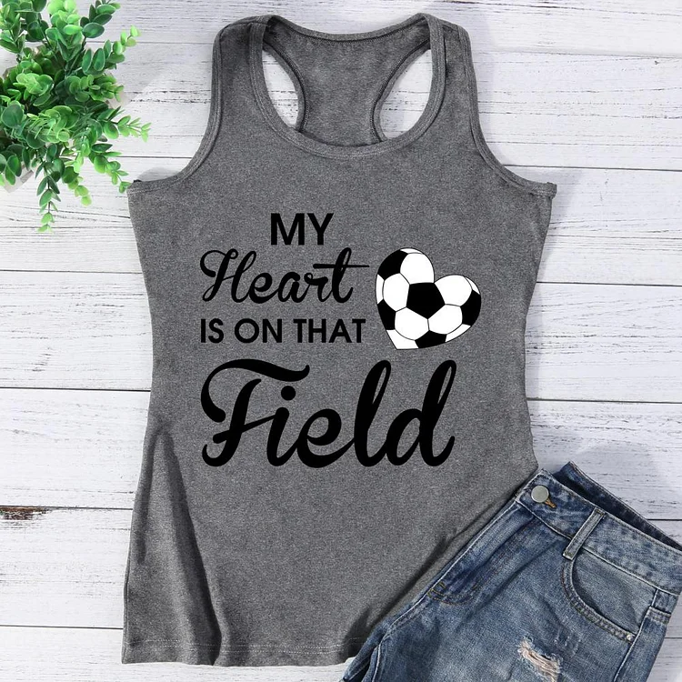 My Heart Is On That Field Vest Tank Top-0026090