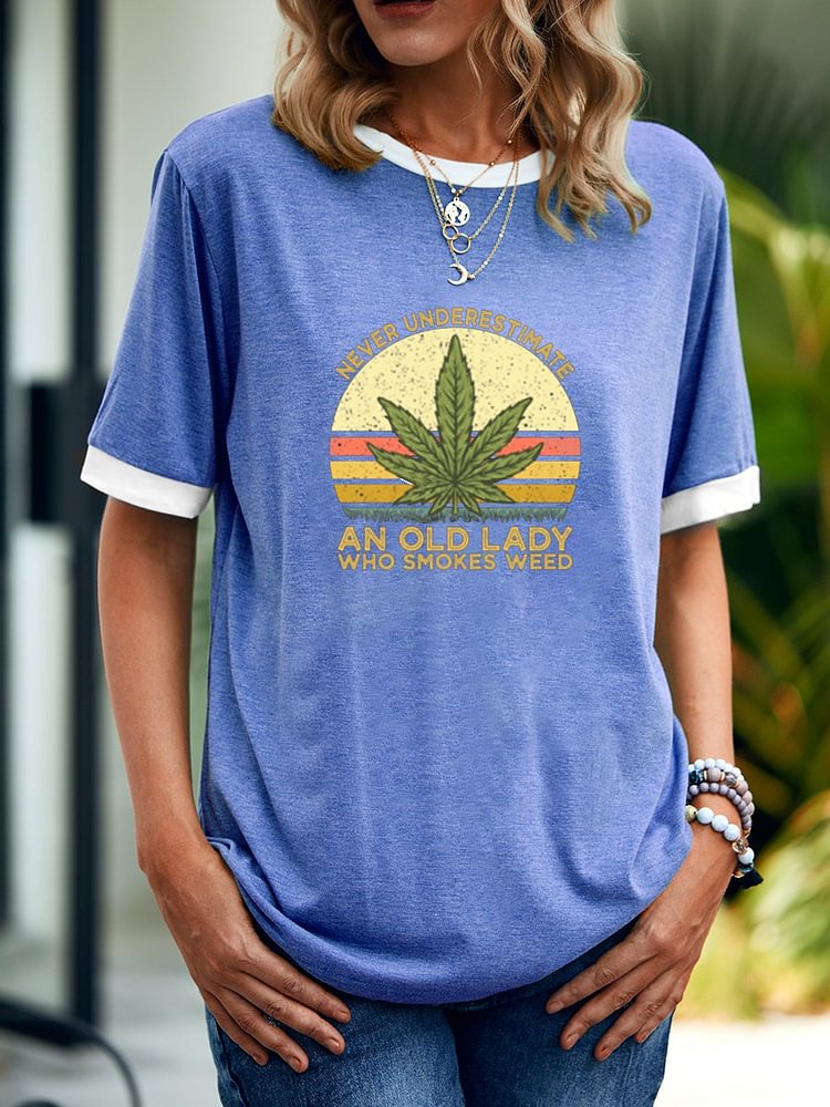 Bestdealfriday An Old Lady Who Smokes Weed Women's T-Shirt