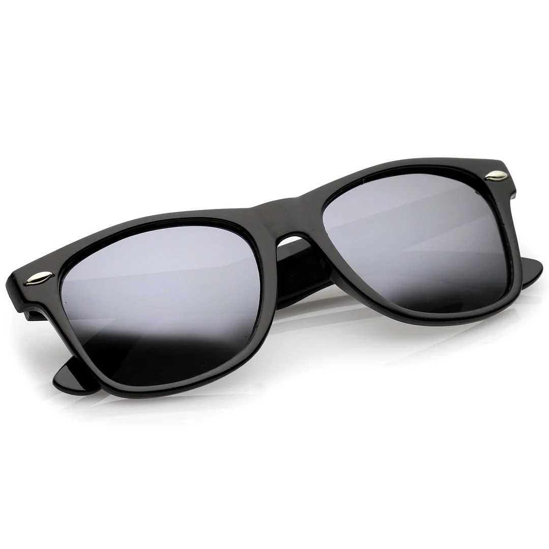 Retro Colored Mirror  Lens Square Horn Rimmed glasses 55mm