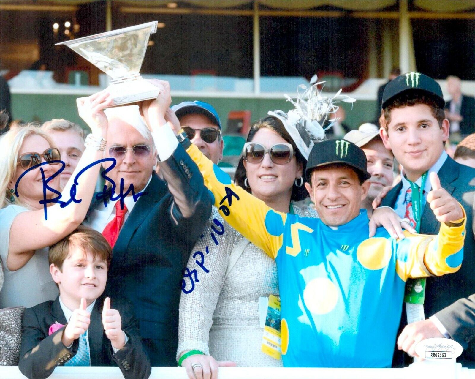 Bob Baffert Victor Espinoza Signed 8x10 Triple Crown Authentic Auto JSA COA