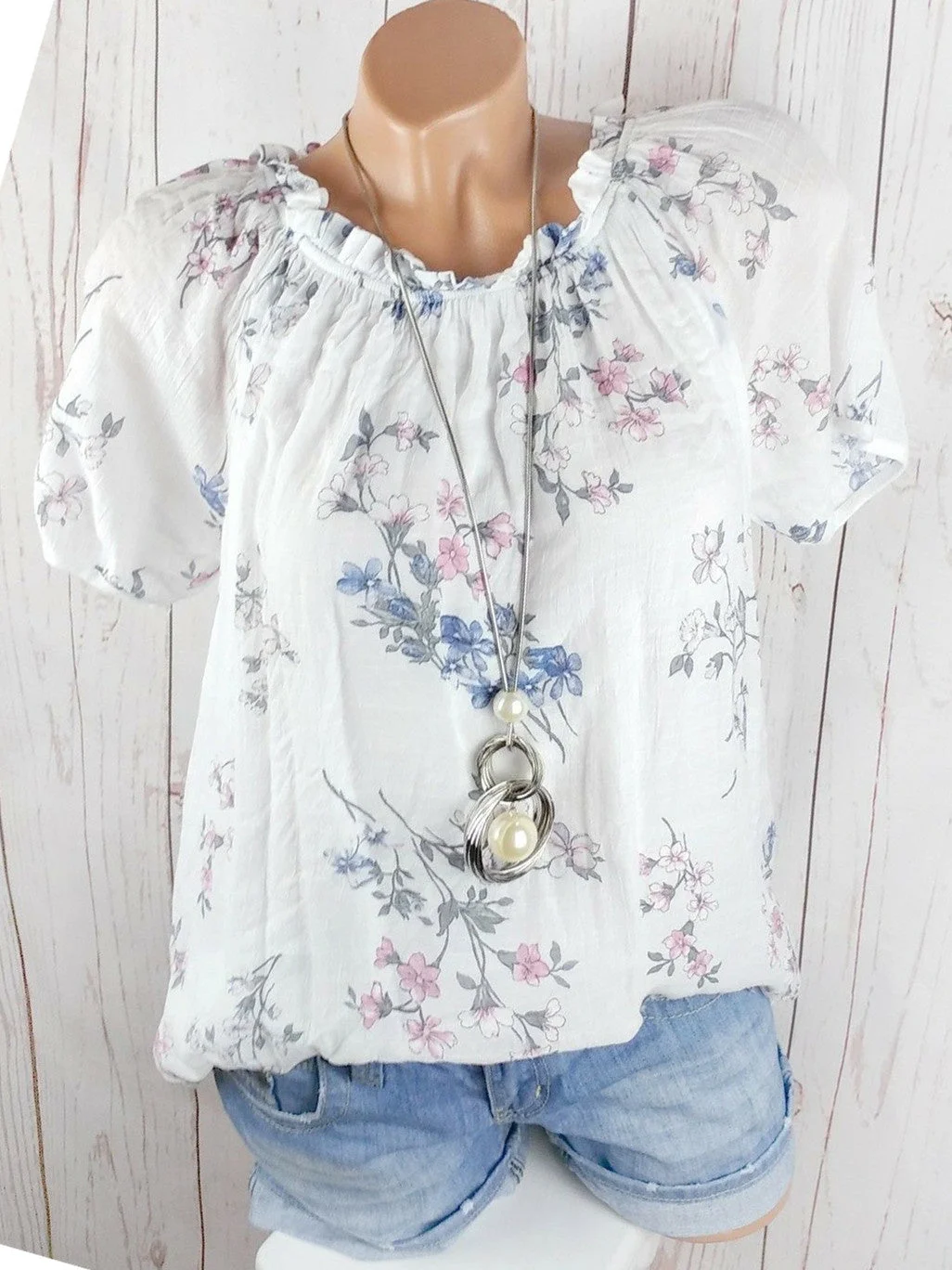 Women Half Sleeve V-neck Solid Color Dress