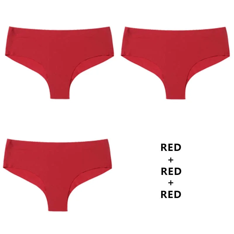 CINOON 3Pcs/Lot Seamless Panty Set Underwear Female Comfort Intimates Fashion Low-Rise Briefs Panties Women Sexy Lingerie